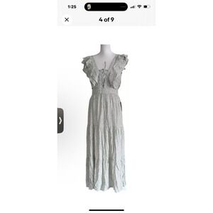 Lulus Romance In Bloom Floral Ruffled Tiered Midi Dress‎ Size Small Prairie